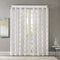 Madison Park Eden Single Curtain for Bedroom, Modern Contemporary Light Sheers for Living Room, Geometric Pattern with Grommet, 50x84, White...