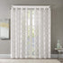 Madison Park Eden Single Curtain for Bedroom, Modern Contemporary Light Sheers for Living Room, Geometric Pattern with Grommet, 50x84, White...