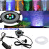 LED Aquarium Air Stones Fish Tank Bubbler Light Air Stone Diffuser Decor Lamp with Sucker Colorful Backgound Lighting (2.2inch Light Disk(No Remot...