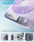 Otlonpe Desk Fan Portable Fan Rechargeable,4000mAh Battery Operated Personal Fan,Small Silent Table Fan Travel Fan with Power Bank,4 Speeds Deskto...