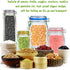 20Pack 1000ml (9.6x6.6inch) Reusable Mason Jar Bags for Candy & Snacks - Leakproof Storage & Display...