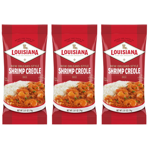 Louisiana New Orleans Style Shrimp Creole Base, 2.61oz (Pack of 3) - Classic New Orleans Flavor - Bring the Taste of Louisiana Home...