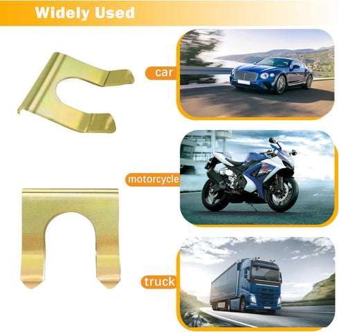 15 Pcs Brake Line Clips Brake Line Retainer U Shaped,Parking Brake Cable Clip Brake Hose Bracket,Metal Brake Line Retainer Brake Cable Clip Brake ...