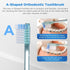 V+A Shaped Orthodontic Toothbrush for Braces, with 6 Interdental Brushes, Soft Bristles, 6 Count...