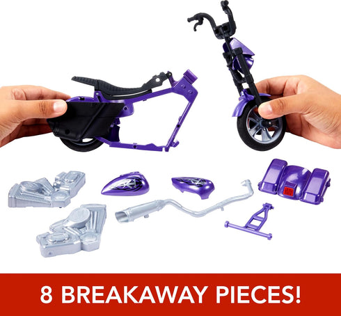 Mattel WWE Wrekkin' Action Figure & Toy Vehicle Set, Undertaker with Slamcycle Motorcycle with Lanching Action and Breakable Parts...