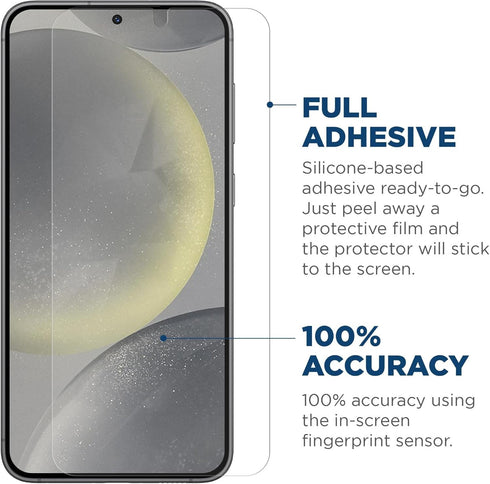 Tech Armor Samsung Galaxy S24 Plus Screen Protector - 2 Pack, Ballistic Tempered Glass, Case-Friendly Design + Installation Tray with Bonus Lens P...