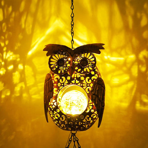 Solar Owl Wind Chimes Garden Decor – Metal Memorial Wind-Chime with 5 Tuned Tubes,Garden Otudoor Patio Balcony Tree Ornaments,Birthday Gifts for M...