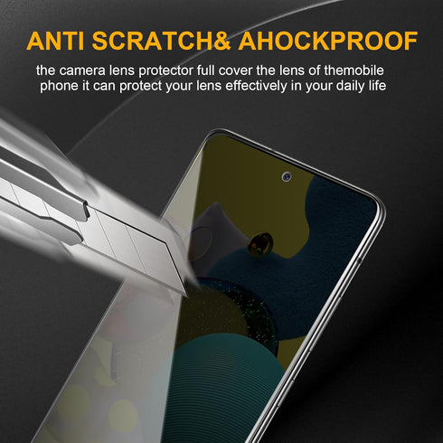 3 Pack Privacy Screen Protector for Samsung Galaxy A51 With 3 Pack Camera Lens Protector, Anti Spy Tempered Glass 9H Hardness, Black Protector Ant...