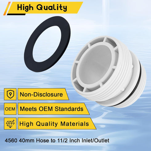 4560 Pool Hose Adapters Conversion Kit for Intex Hayward Pool Filter Pump Hose Adapter fit with Intex Ground Pool 40mm to 1 1/2 Inch Conversion Ki...
