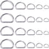 SBest 100 Pcs Silver Heavy Duty Metal D Ring Non Welded D-Rings Assorted Multi-Purpose Semi-Circular D Ring for Hardware Bags Ring Hand DIY Access...
