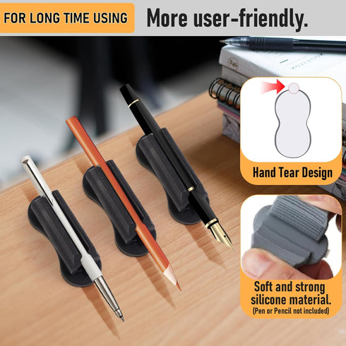 12 Packs Upgraded Pen Holder, Adhesive Pencil Holder for Desk Wall Mouted?Marker Holder, Silicone Pen Holder for Clipboard, Teacher Supplies for C...