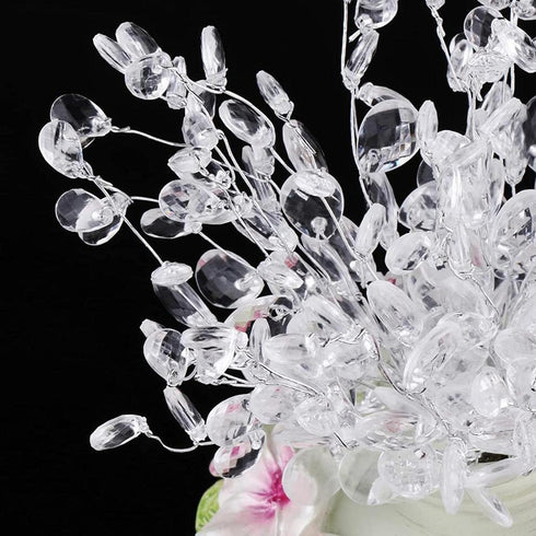 Fityle 50pcs Crystal Bud Branches Artificial Flower Twigs for Wedding Party Home Decor Floral Crafts - White, 15cm...