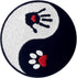 Dog and Human Ying Yang Patch Embroidered Applique Iron On Sew On Emblem...