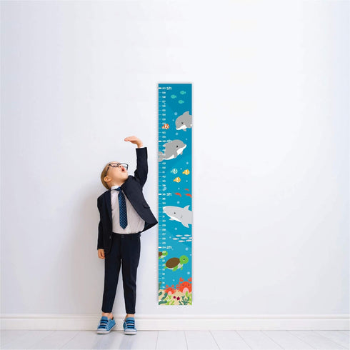 Ocean Wall Sticker Growth Chart for Kids, Height Chart for Boys and Girls, Growth Chart Sticker, Growth Chart Decal...