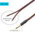 XMSJSIY 1/4 TS to Speaker Bare Wire,Audio Cable to 6.35mm Male Mono Adapter Replacement Open End Gold-Plated OFC HiFi TS Speaker Cord Amplifier Pa...