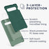 kwmobile Case Compatible with Samsung Galaxy S10 Case - TPU Silicone Phone Cover with Soft Finish - Forest Green...