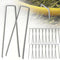6 Inch Garden Stakes 20Pcs Galvanized Landscape Staples Heavy Duty Plant Cover Stakes 11 Gauge U-Shaped Tent Stakes Ground Stakes for Securing Wee...