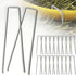 6 Inch Garden Stakes 20Pcs Galvanized Landscape Staples Heavy Duty Plant Cover Stakes 11 Gauge U-Shaped Tent Stakes Ground Stakes for Securing Wee...