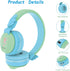 Riwbox BT05 Bluetooth Kids Headphones Wireless Foldable Headset Over Ear with Volume Limited and Mic/TF Card Compatible for iPad/iPhone/Tablet (Gr...