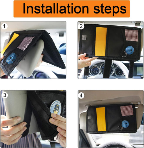 MDSTOP Molle Visor Panel Organizer Tactical Webbing Compatible Vehicle Sun Visor Cover Car Sunshade Storage Holder Pouch Fits for Cars, Trucks, Su...