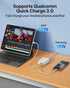 SooPii 40W USB Charging Station,4 Port USB Charger Station with One Port QC 3.0 for Multiple Devices,4 Mixed Charging Cables Included,Compatible w...