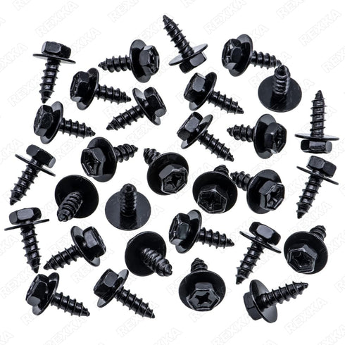 Rexka 30pcs Bumper Cover Splash Shield Mud Guard Screw Bolt for Toyota Lexus 90159-60498 RAV4 Avalon Camry Highlander Prius ES300h GS350...