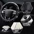 9 Pcs Bling Car Accessories Set for Women, Diamond Steering Wheel Cover, Rhinestone Center Console Pad Seat Safety Belt Pad Handbrake Cover Gear S...