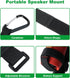 GOFORWILD Portable Speaker Mount, Waterproof Speaker Strap for Bluetooth Wireless Speakers, Compatible with Golf Cart Railing/Bike/Moto/Boat/ATV,B...