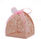 KPOSIYA Pack of 100 Laser Cut Rose Candy Boxes, Favor Boxes 2.5"x 2.5"x 3.1", Gift Boxes Bridal Shower Anniverary Birthday Party Wedding Favor (10...