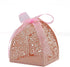 KPOSIYA Pack of 100 Laser Cut Rose Candy Boxes, Favor Boxes 2.5"x 2.5"x 3.1", Gift Boxes Bridal Shower Anniverary Birthday Party Wedding Favor (10...