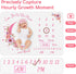 Baby Monthly Milestone Blanket, Precise Hour Moments with Knitted Hat,51”L x40”W,Recording 1 to 12 Months Moments,Thicker Extra Soft Flannel,Best ...