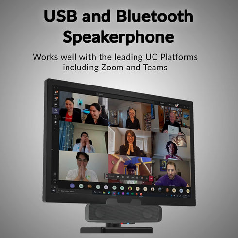 Cyber Acoustics USB & Bluetooth Speaker Bar (CA-2890BT) – USB Powered Speaker with Speakerphone for PC and Bluetooth to Simultaneously Connect to ...