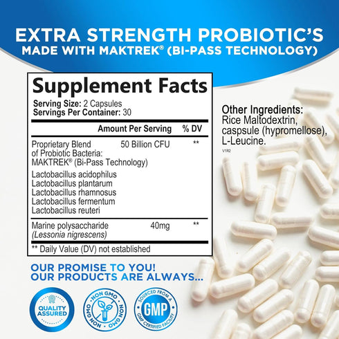 Women Probiotics For Digestive Health With 50 Billion CFU - Multi Strains Womens Probiotic With Acidophilus For Daily Vaginal & Urinary Health Sup...