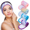 Denfany Spa Facial Headband, Terry Cloth Headband 4 Pack Ultra Soft Adjustable Skincare Headband for Face Washing, Shower, Facial Mask, Yoga...