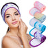 Denfany Spa Facial Headband, Terry Cloth Headband 4 Pack Ultra Soft Adjustable Skincare Headband for Face Washing, Shower, Facial Mask, Yoga...