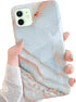 J.west for iPhone 12/12 Pro Case 6.1-inch, Luxury Grey Marble Design Graphics Stone Pattern Ultra Slim Thin Flexible Soft Rubber TPU Silicone Prot...