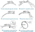 Hose Clamp Fasteners Only, All 304 Stainless Steel Screw Worm Clamp Fasteners for DIY Large Adjustable Worm Drive Hose Clamp Kit Metal Strapping, ...