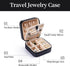CASEGRACE Travel Jewelry Case, Small Jewelry Box with Mirror Design Portable Jewelry Travel Organizer Display Storage Case for Rings Earring Neckl...