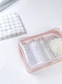 Clear Pouch Small, Clear Makeup Bag, 6.6"x2.3"x4.7" Size TSA Approved Toiletry Bag, Clear Travel Bags for Toiletries, Clear Cosmetic Bag for Women...