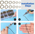 Glarks 1403Pcs 10mm 5mm 4mm 7mm 8mm Open Jump Rings Kit, Iron Round Ring Connectors Nickel Free Bronze O Rings for Jewelry Making Connectors and N...