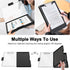 Clipboard with Storage, 8.5x11" Clip Boards with 2 Storage Case and A4 Paper Folder, Clear Dry Erase Top Panel, Heavy Duty Plastic, Folio & Side-O...