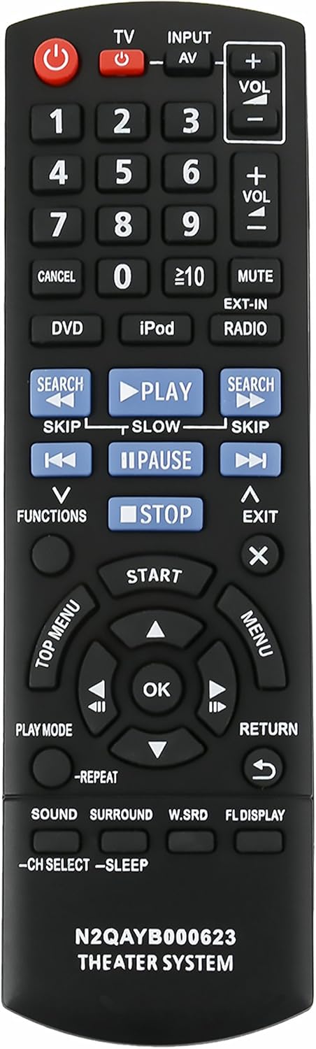 New N2QAYB000623 Replace Remote fit for Panasonic SC-XH150 SA-XH150 Home Theater System...