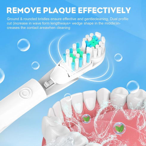 4/8/16 Pcs Electric Toothbrush Replacement Heads Sensitive Dual Clean Rotating Sets Fit for Braun Oral B Cross Action Power 4732 3733 4734 (16)...