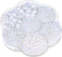 Half Artificial Pearl Bead Flat Back Plastic Beads for Craft DIY Phone Nail Art Making, 7 Sizes (White)...