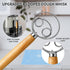Danish Dough Whisk Stainless Steel Dough Hook Dutch Whisk for Sourdough Bread Dough Mixer Hand Wooden Handle Kitchen Whisking Mixing Tool Bread Ma...