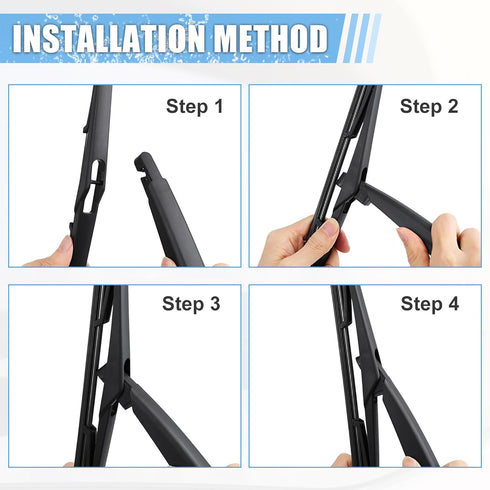 ACROPIX Rear Windshield Wiper Blade Arm Replacement Set OEM Quality Fit for Ford Fiesta MK6 2008-2019 - Pack of 2...