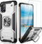 IKAZZ for Galaxy A51 4G Case with Screen Protector,Dual Layer Soft Flexible TPU and Hard PC Anti-Slip Full-Body Rugged Protective Phone Cover with...
