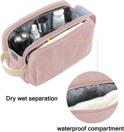 BAGSMART Toiletry Bag for Women, Cosmetic Makeup Bag Organizer, Travel Bag for Toiletries, Dopp Kit Water-resistant Shaving Bag for Accessories, P...