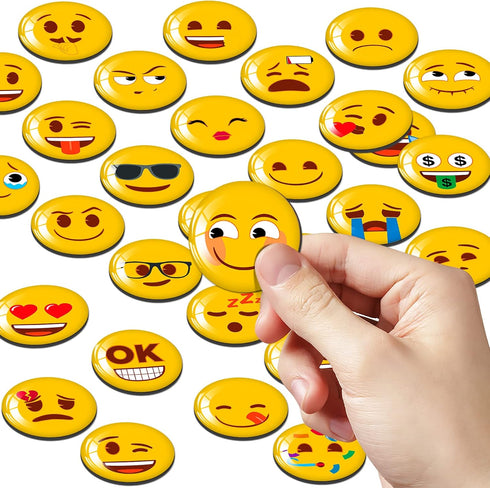 MORCART 30PCS Emoji Magnets for Fridge, Refrigerator Magnets for Locker Whiteboard Decorative School Cabinets Office Cubicle Magnetic Board Kitche...