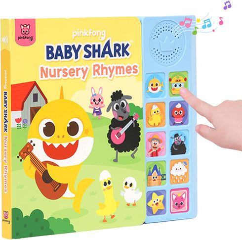 Baby Shark Nursery Rhymes 10 Button Sound Book| Learning & Education Toys | Interactive Baby Books for Toddlers 1-3 | Gifts for Boys & Girls...